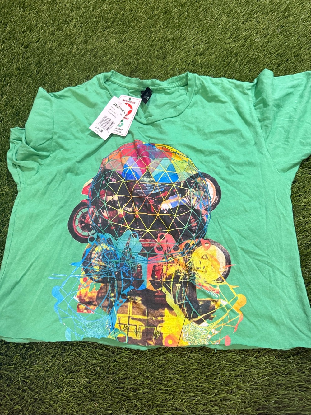 Ragstock recycled clothing custom cropped Tshirt